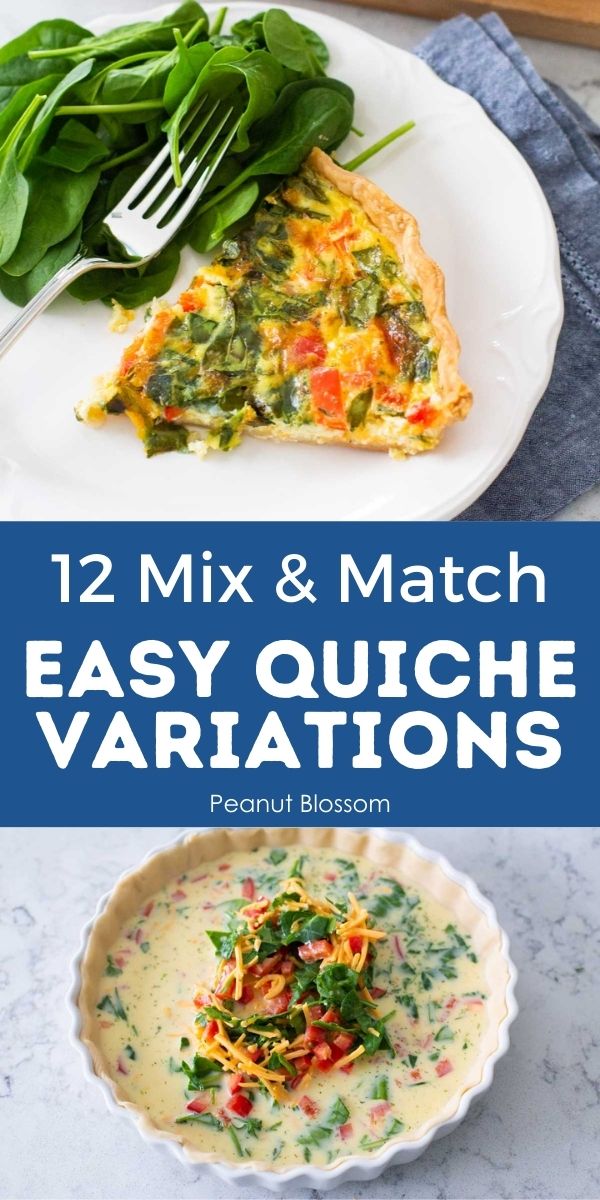 12 mix and match quiche variations.