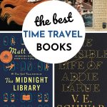 A collage of the 4 best time travel books for book clubs