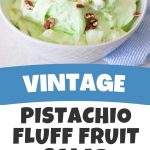 A photo collage shows the finished pistachio fluff with the step by step photos on how to make it.