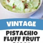 A photo collage shows the finished pistachio fluff with the step by step photos on how to make it.