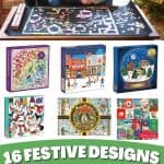 A photo collage shows several of the Christmas puzzle designs.