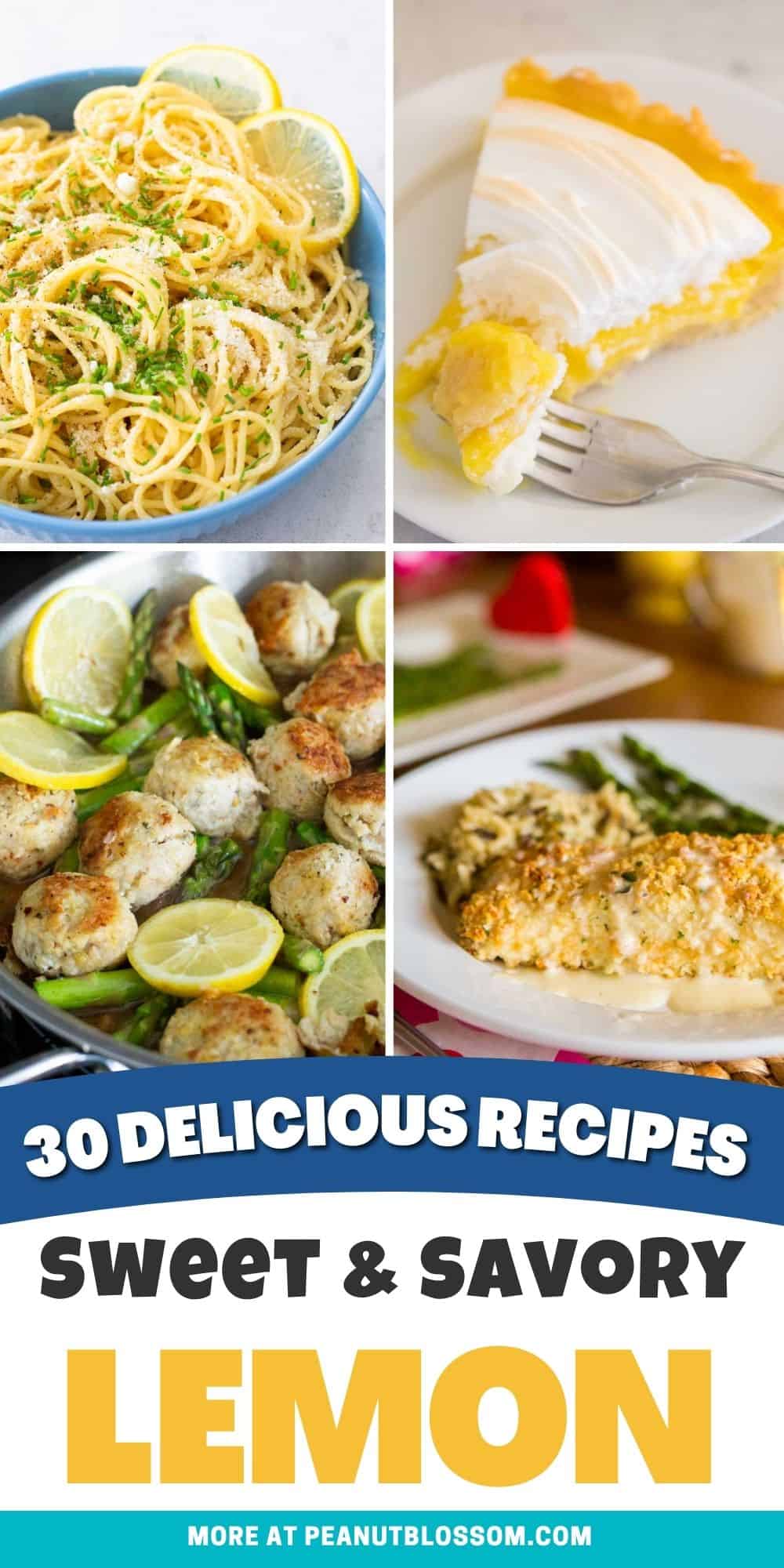 A photo collage shows a variety of fresh lemon recipes.