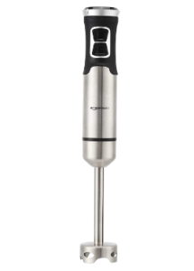 A product photo of an immersion blender.