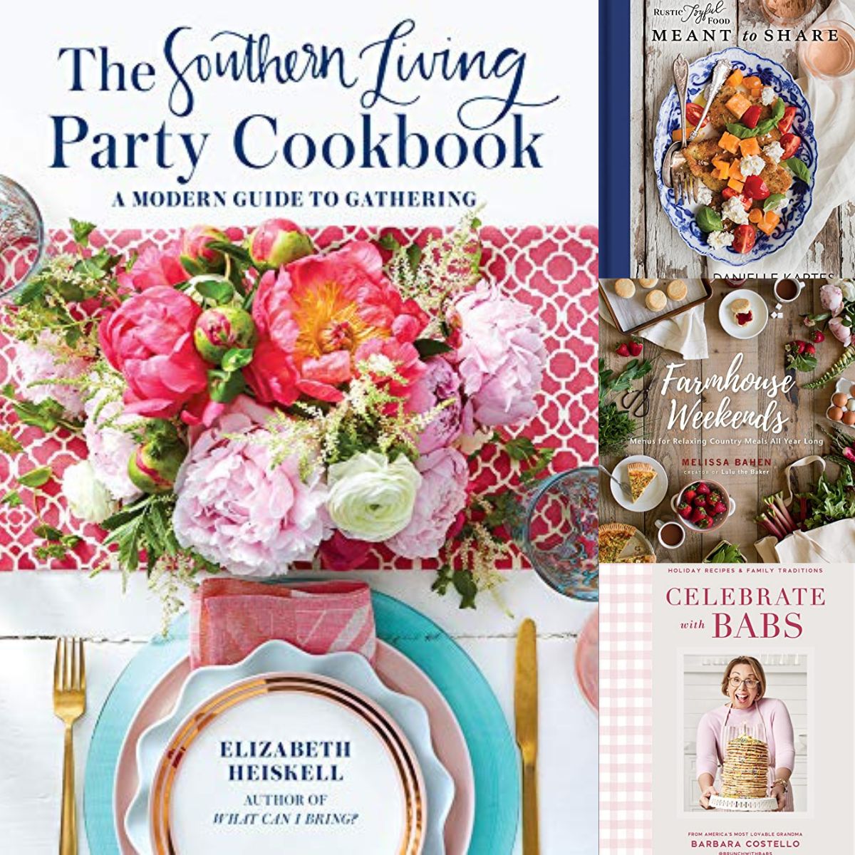 A photo collage shows some of the best cookbooks for parties.