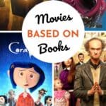 The photo collage shows 4 movies for Halloween based on books.