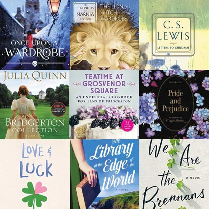 Photo collage of 9 books illustrates how to select a 3x3 challenge.