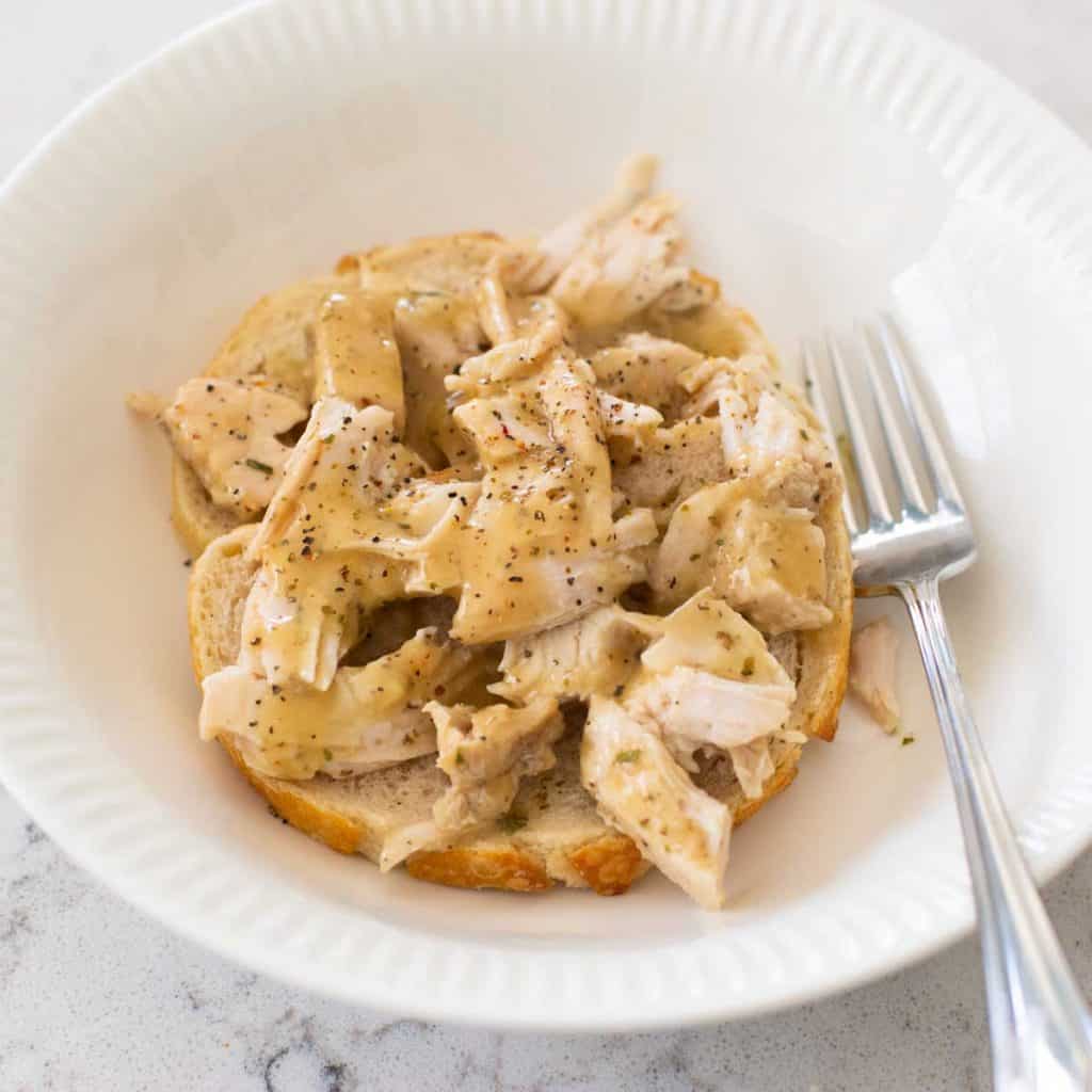 Open Face Turkey Sandwich with Gravy