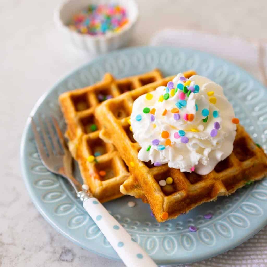 Birthday Cake Waffles