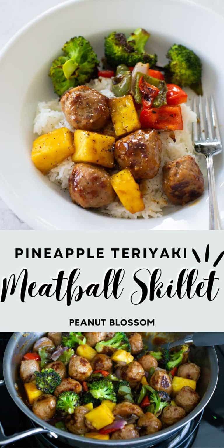 Pineapple Teriyaki Meatballs Stir Fry Peanut Blossom