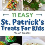 A photo collage shows 4 easy St. Patrick's Day desserts for kids to bake.