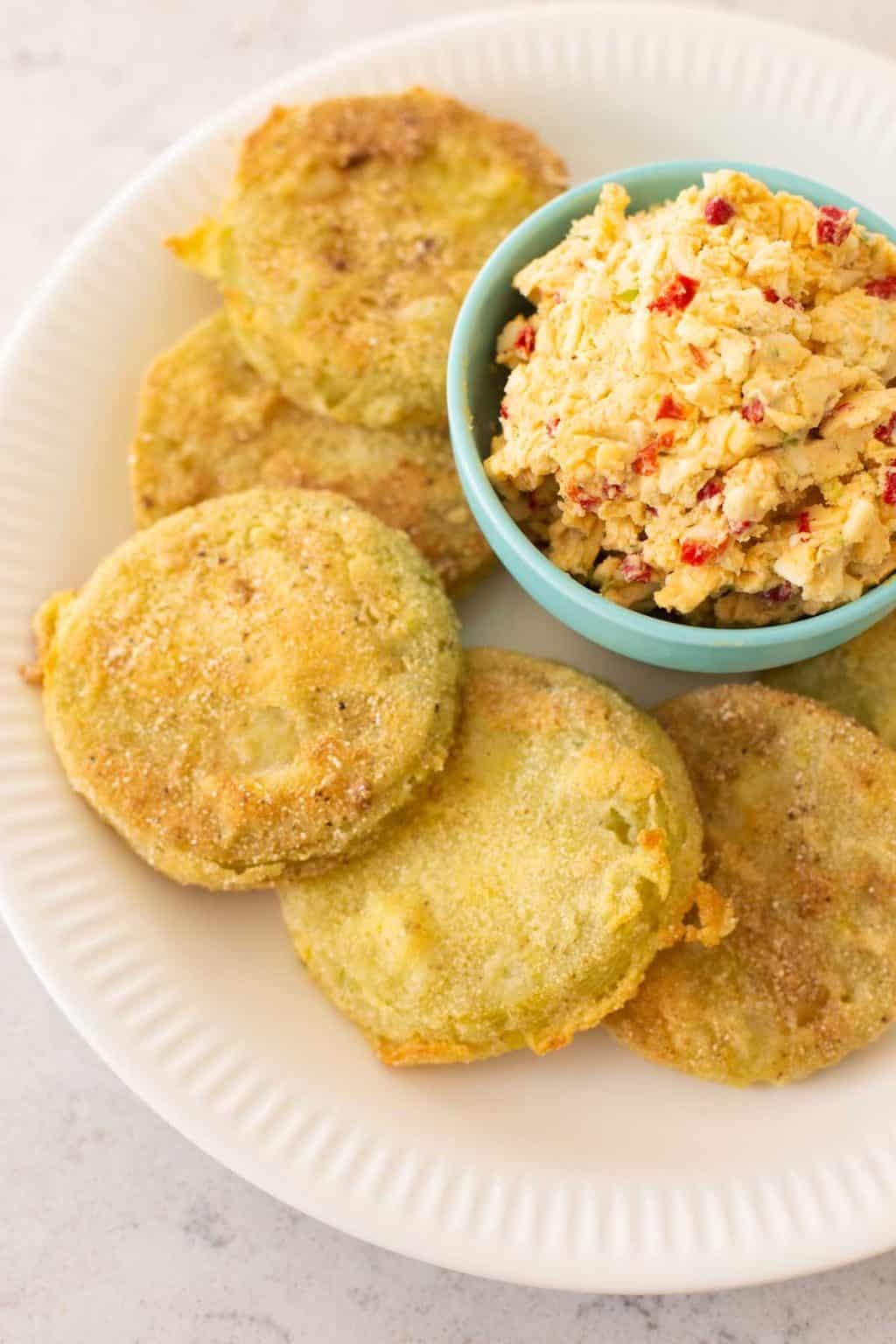 Southern Fried Green Tomatoes {Oven or Air Fryer} Peanut Blossom