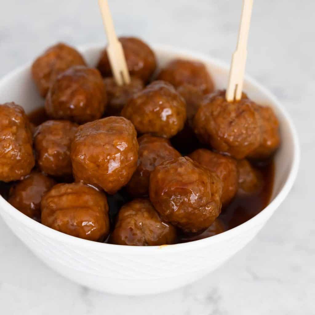 Sweet and Sour Meatballs in the Crockpot