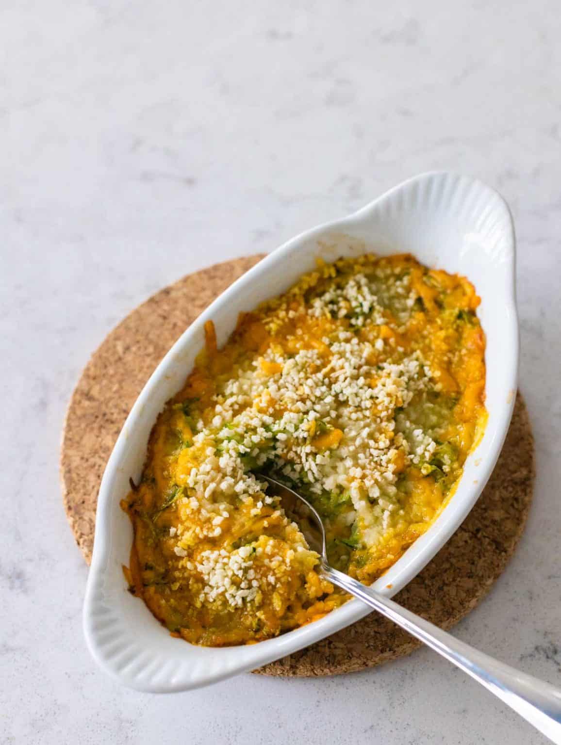 Grated Zucchini Gratin Peanut Blossom