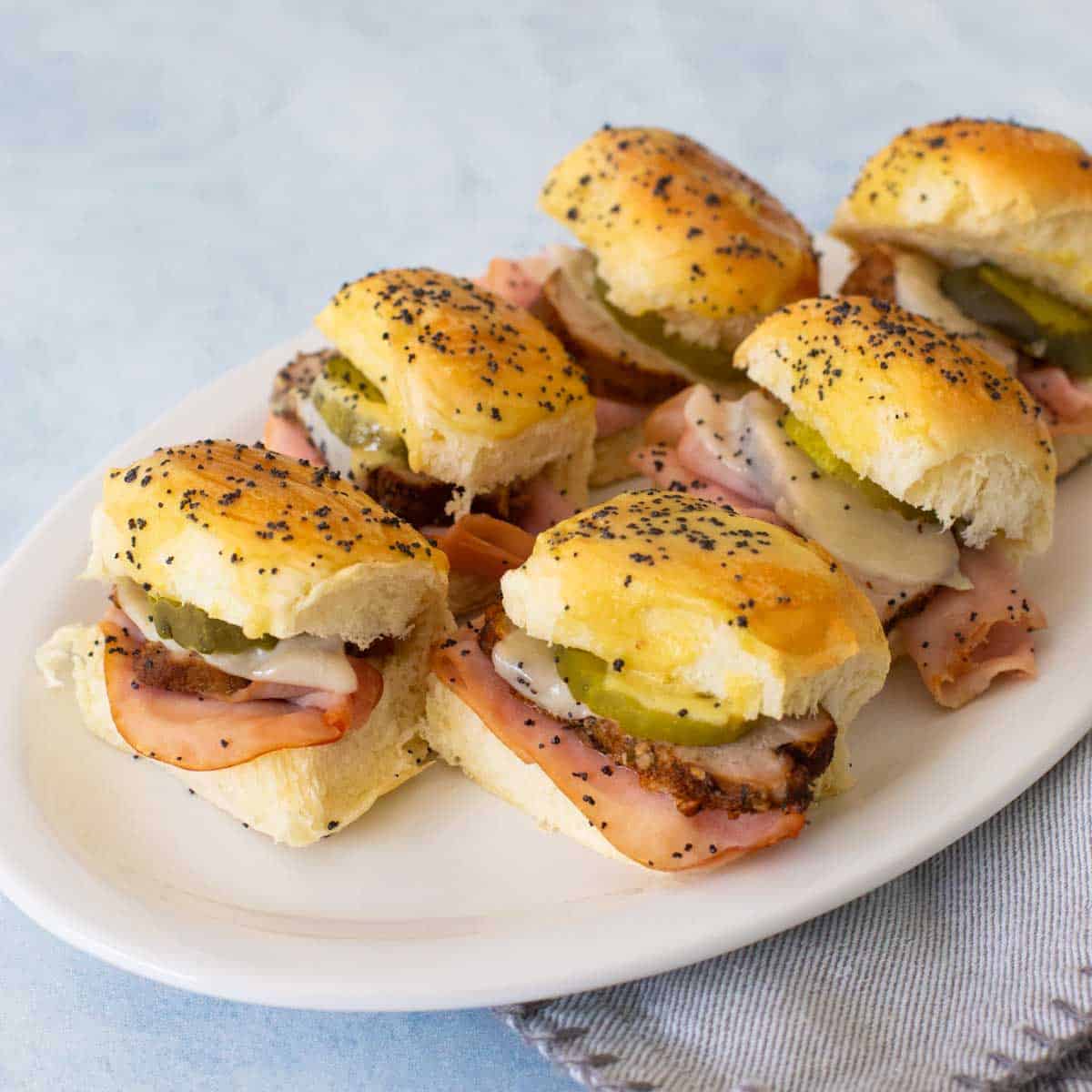 Gooey Hawaiian Roll Ham And Cheese Sliders Peanut Blossom Gooey Hawaiian Roll Ham And Cheese Sliders Peanut Blossom
