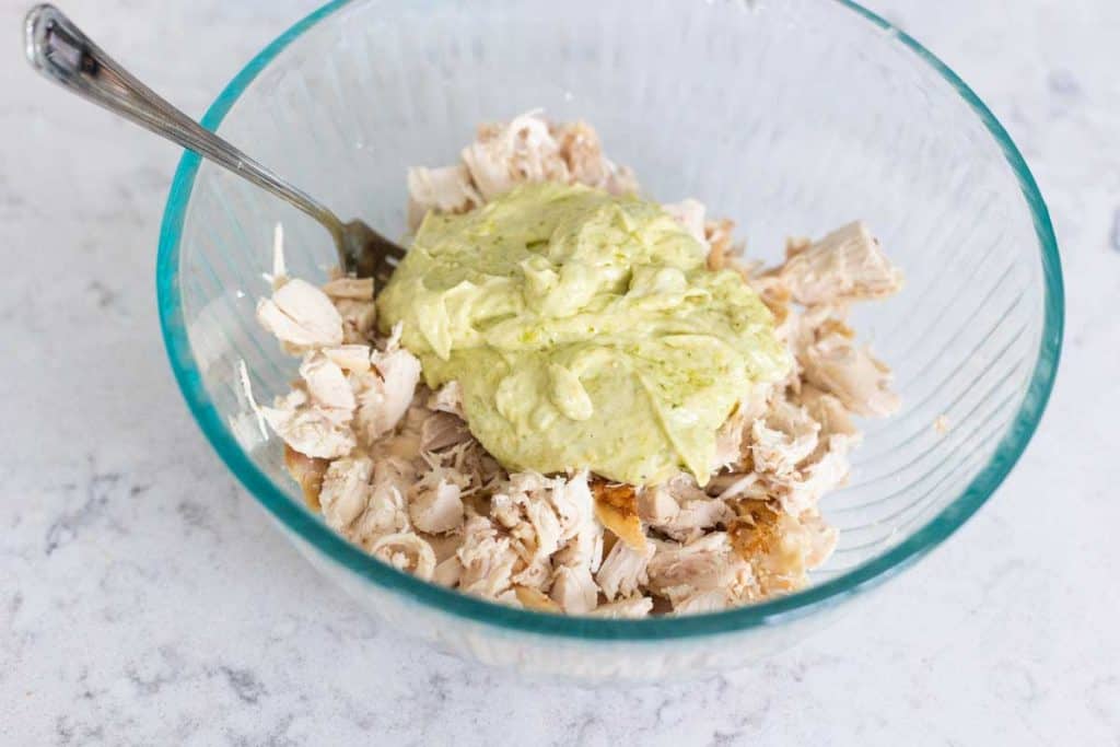 Creamy Chicken Pesto Sandwich {Oven or Air Fryer} Peanut Blossom