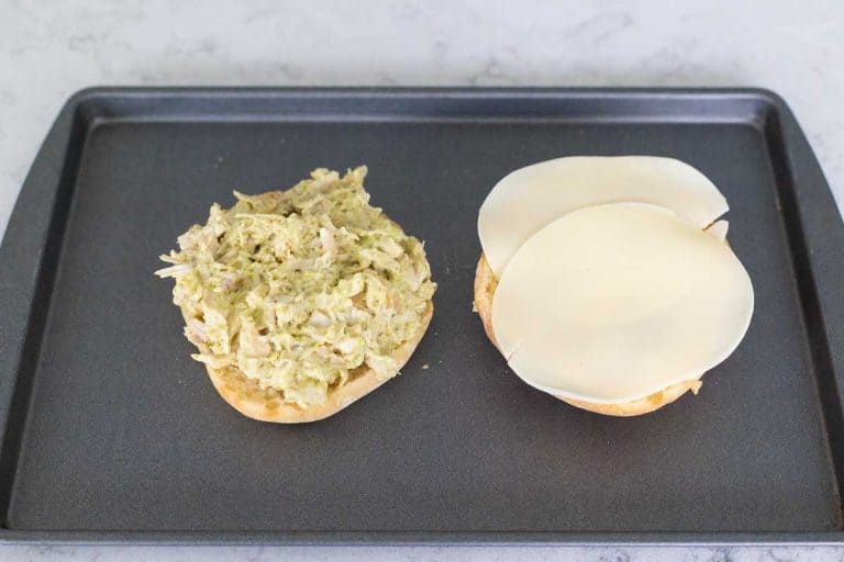 Creamy Chicken Pesto Sandwich {Oven or Air Fryer} Peanut Blossom