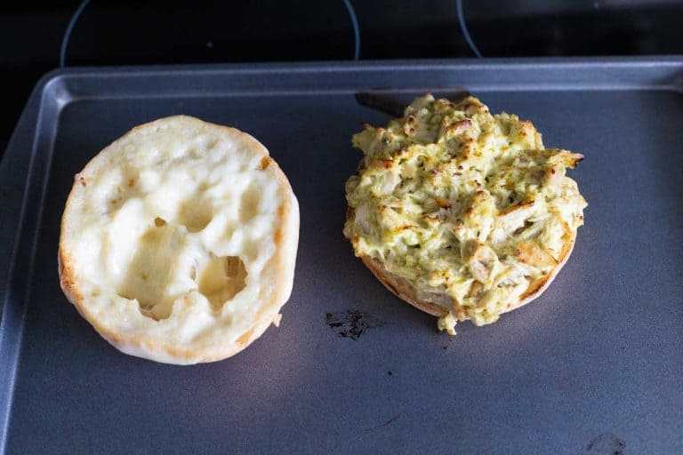 Creamy Chicken Pesto Sandwich {Oven or Air Fryer} Peanut Blossom