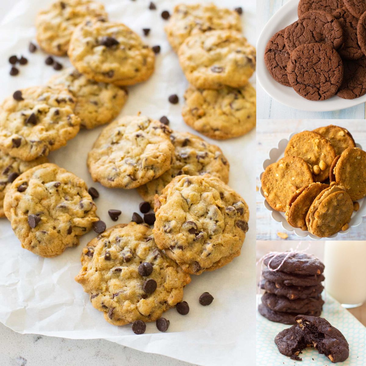 A photo collage shows 4 easy cookies to make for dad.