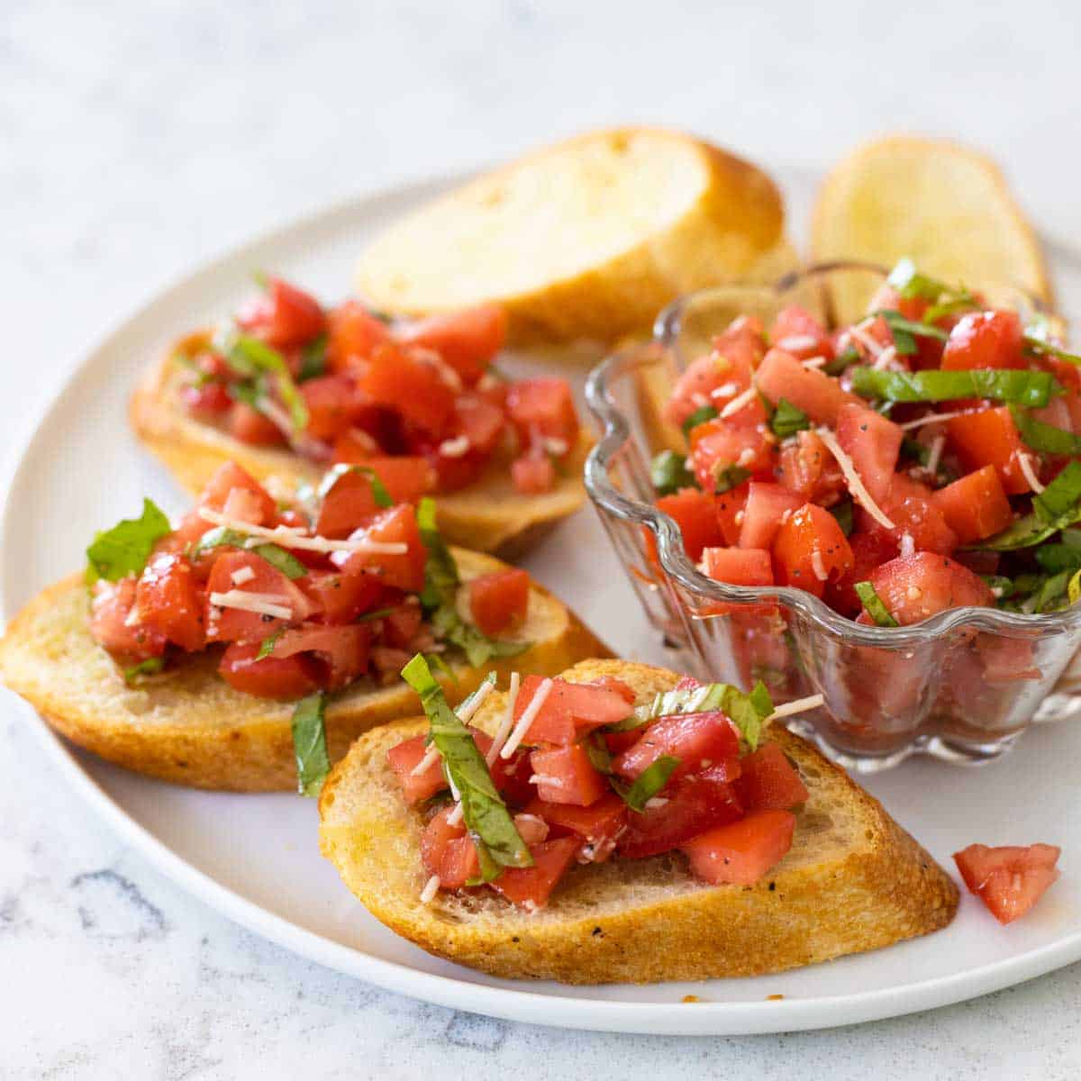 Italian Bruschetta al Pomodoro - Peanut Blossom