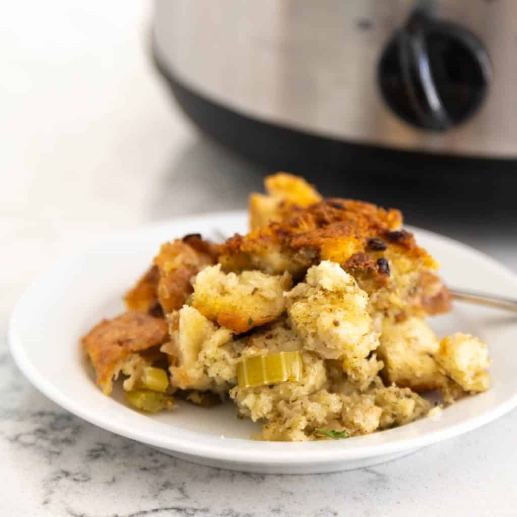 Make Ahead Crock Pot Stuffing