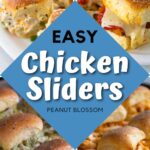 The photo collage shows 4 different chicken slider recipes.