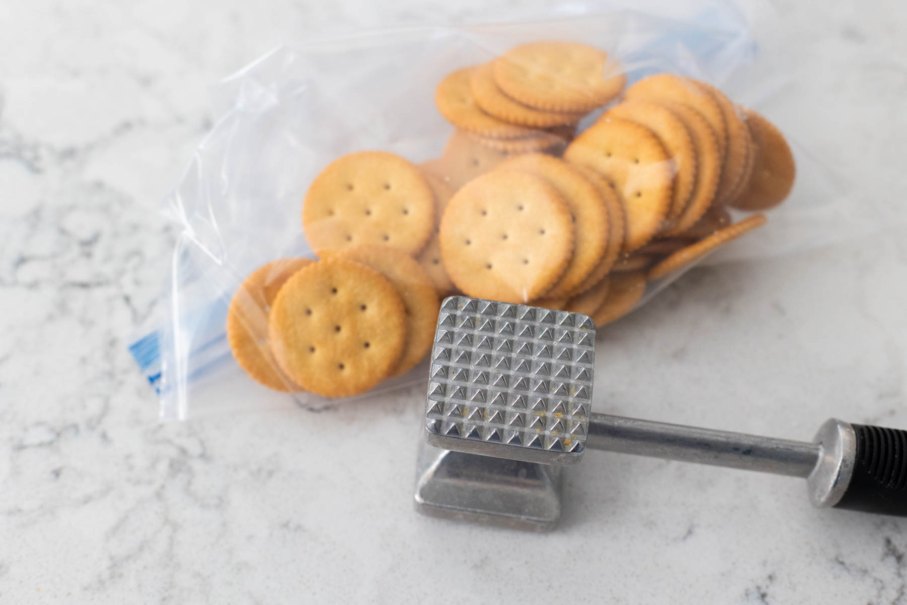 The butter crackers are in a ziptop bag.