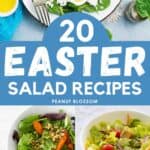 The photo collage shows four easy salads for Easter.