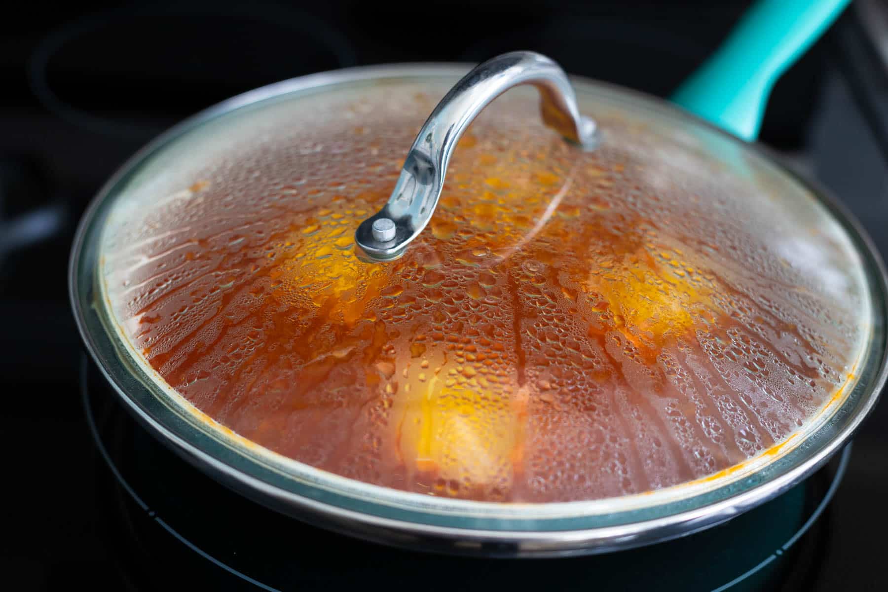 The eggs have been covered by a lid.