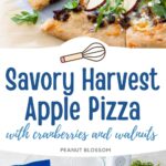 The photo collage shows the baked pizza next to the ingredients needed to make it.