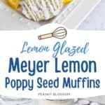 A platter of glazed muffins has fresh lemon wedges on the side.