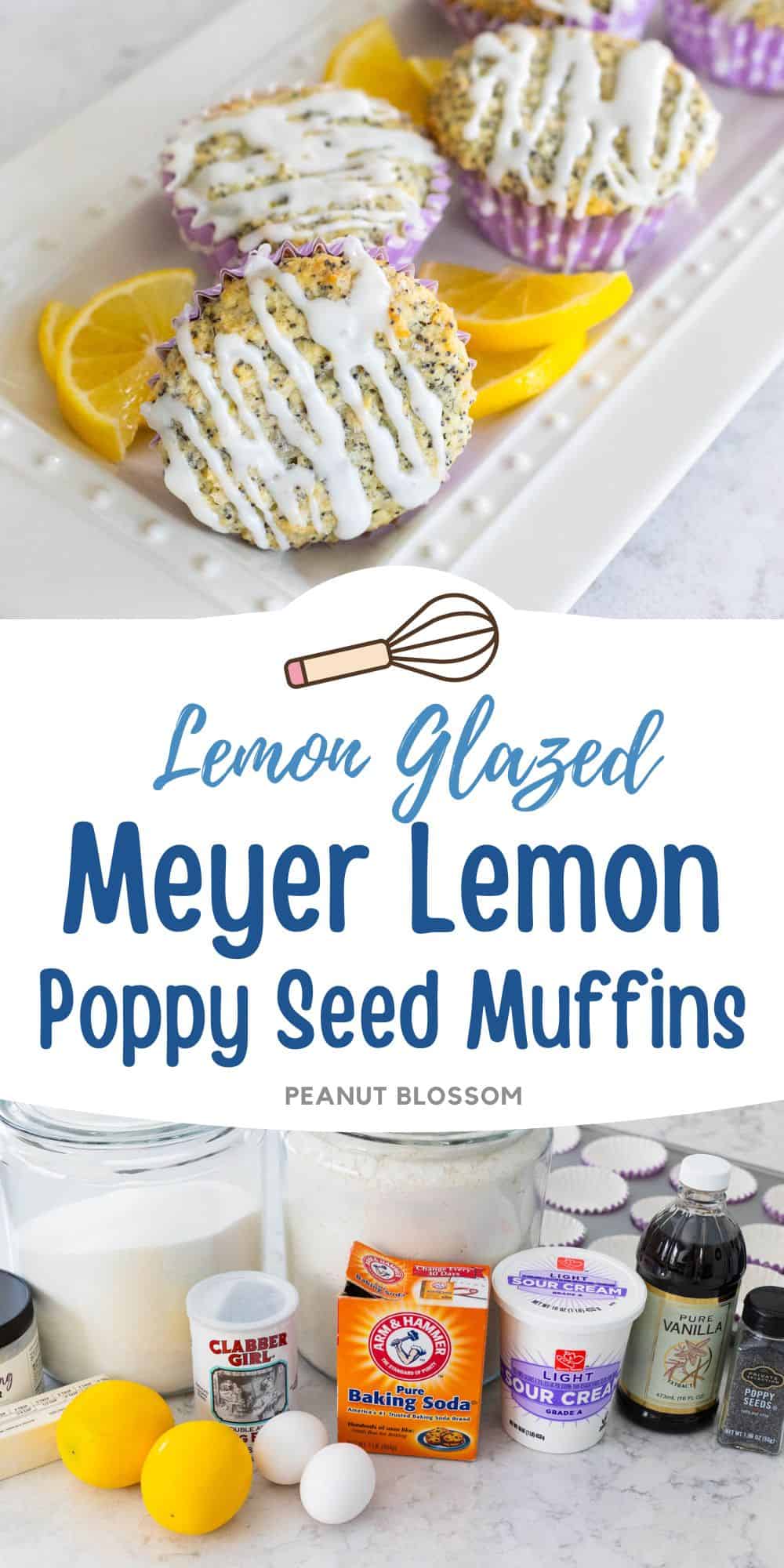 A platter of glazed muffins has fresh lemon wedges on the side.