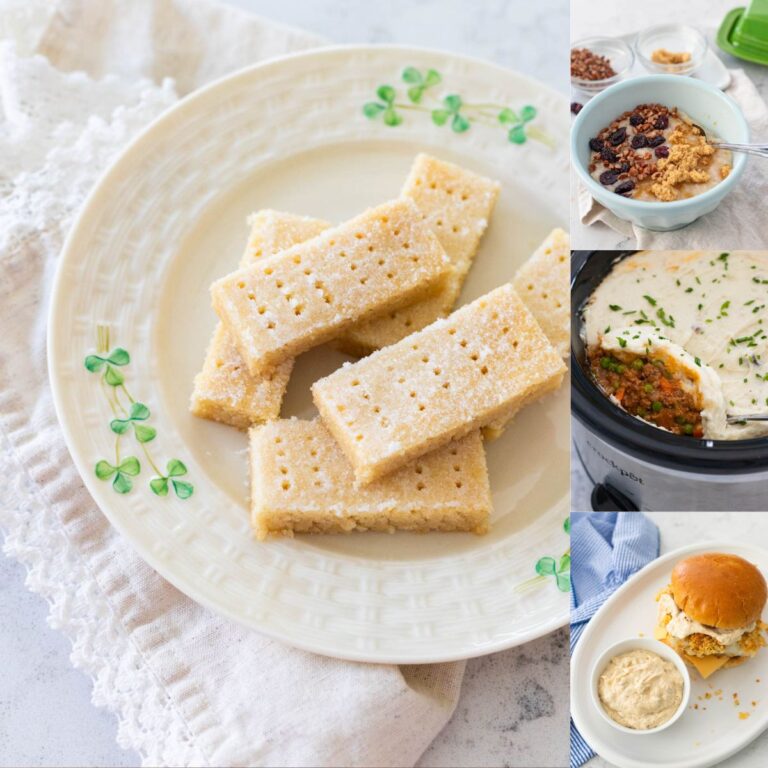 A photo collage shows 4 different authentic Irish recipes.