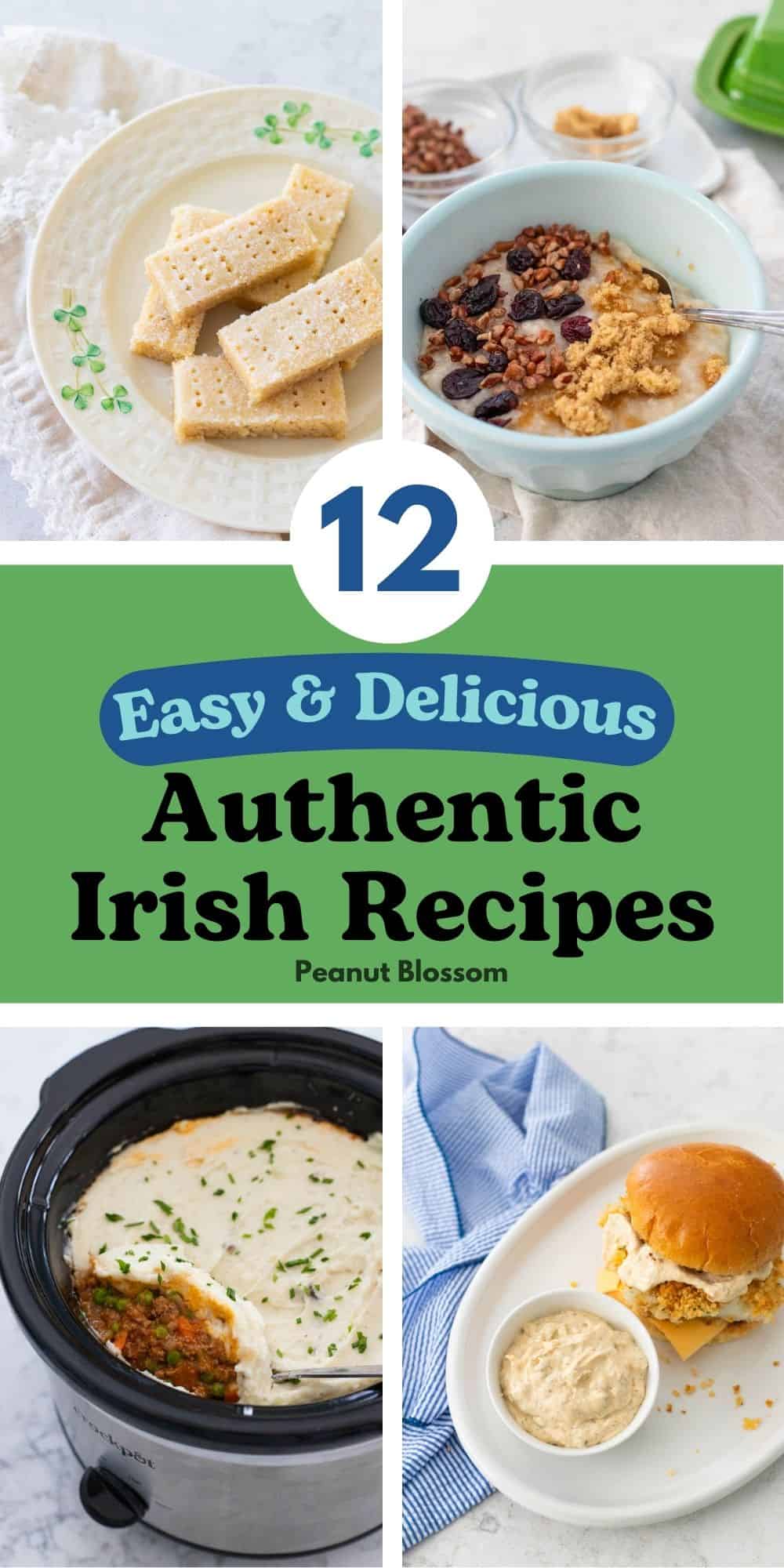 A photo collage shows 4 different Irish recipes.