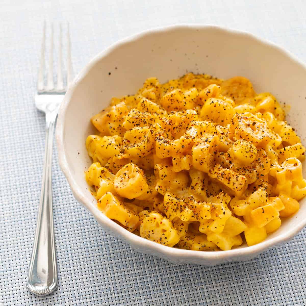 Halloween shaped pasta has been used to make stovetop mac and cheese.