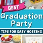 The photo collage shows several scenes from a graduation party.