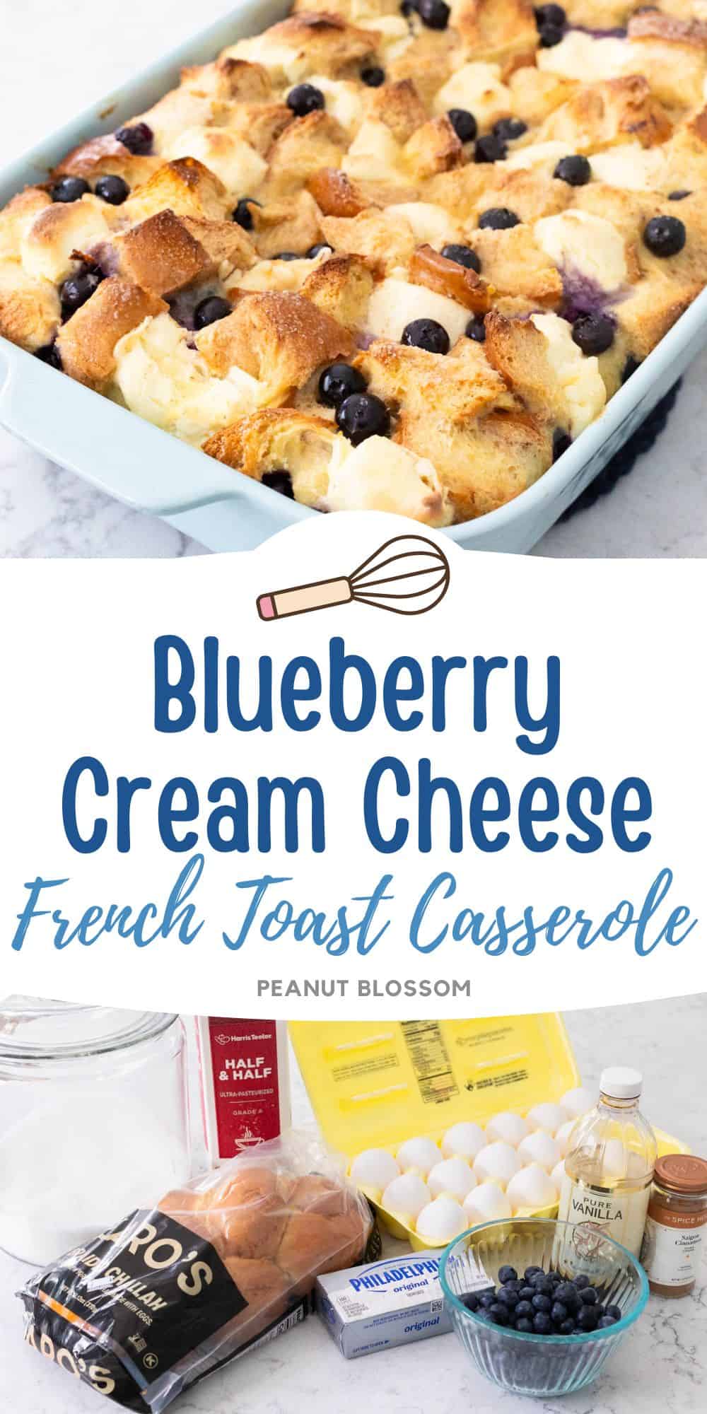 The photo collage shows the finished casserole next to the ingredients needed to make it.
